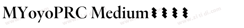 MYoyoPRC Medium字体转换